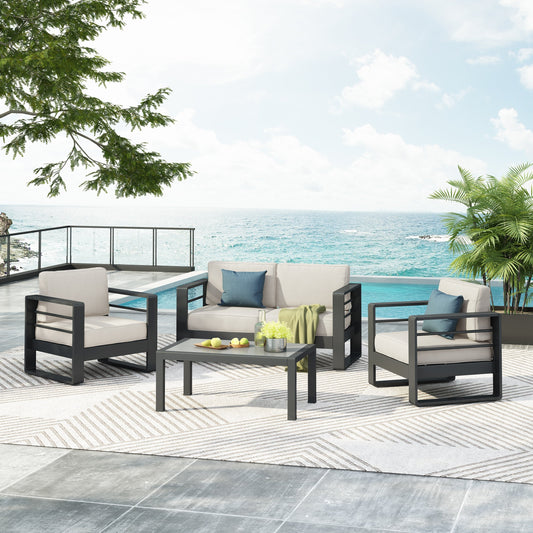Maya Bay Aluminum Chat Set by Christopher Knight Home