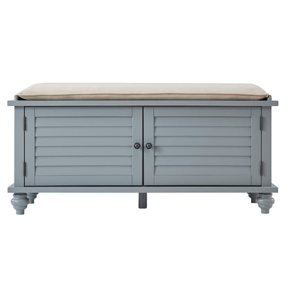 Maybelle Velvet Cushion Shutter Door Storage Bench by iNSPIRE Q Classic