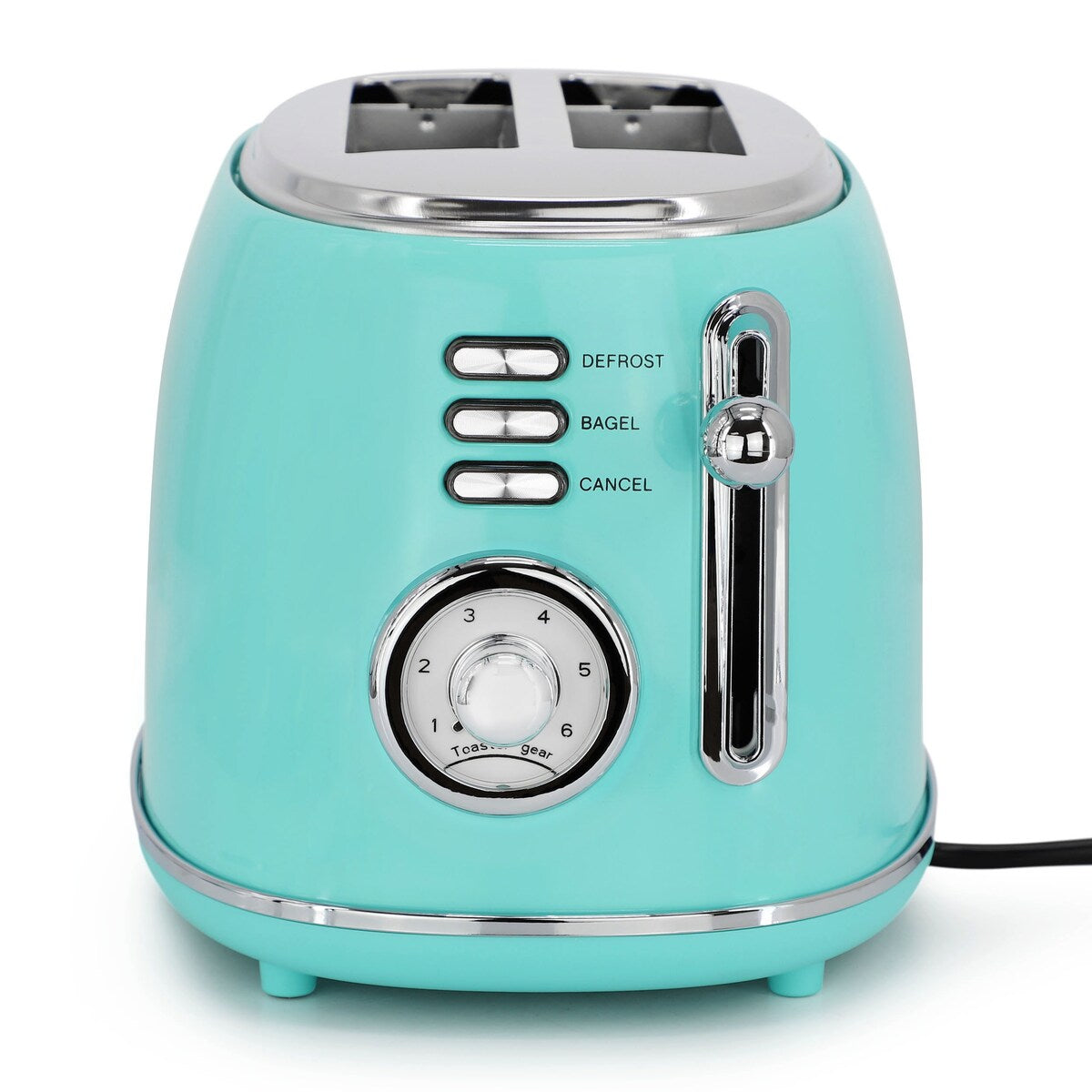 MegaChef 1.7 Quart Electric Tea Kettle and 2 Slice Toaster Combo in Turquoise