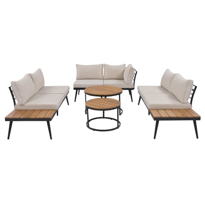 Merax 6-Piece Outdoor Sectional Sofa Set