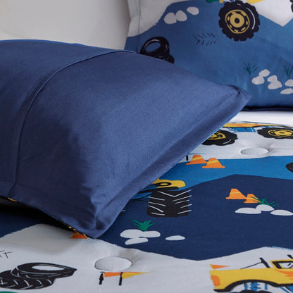 Intelligent Design Kids Gavin Monster Truck Blue Comforter Set