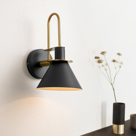Mid-century Modern 1-Light Cone Wall Sconce - 7in Bedroom Light