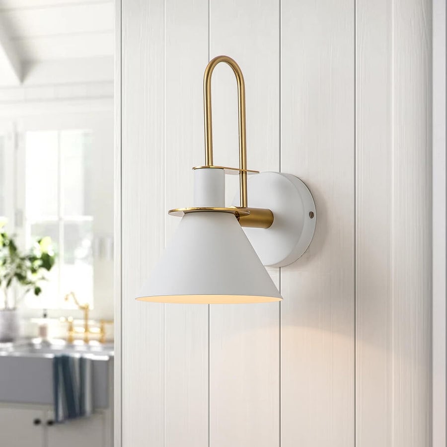 Mid-century Modern 1-Light Cone Wall Sconce - 7in Bedroom Light