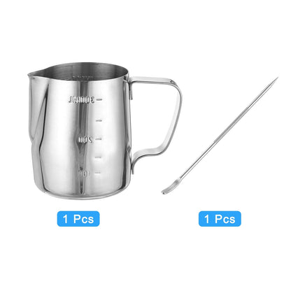 Milk Frothing Pitcher with Scale Lines, Pitcher with Pen