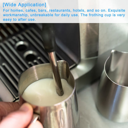 Milk Frothing Pitcher with Scale Lines, Pitcher with Pen