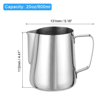 Milk Frothing Pitcher, Pitcher with Decorating Art Pen