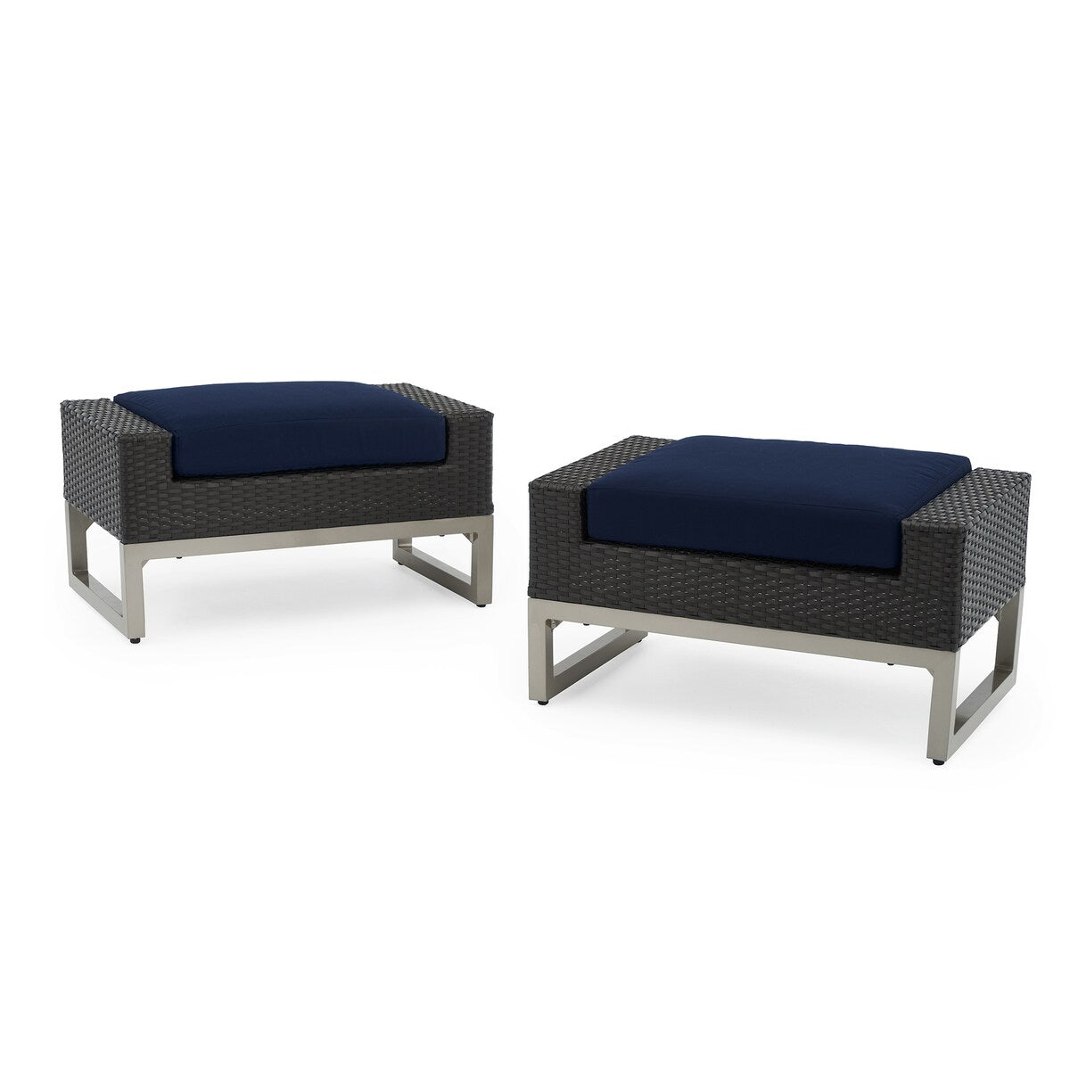 Milo Espresso 7 Piece Sunbrella Outdoor Patio Motion Fire Set