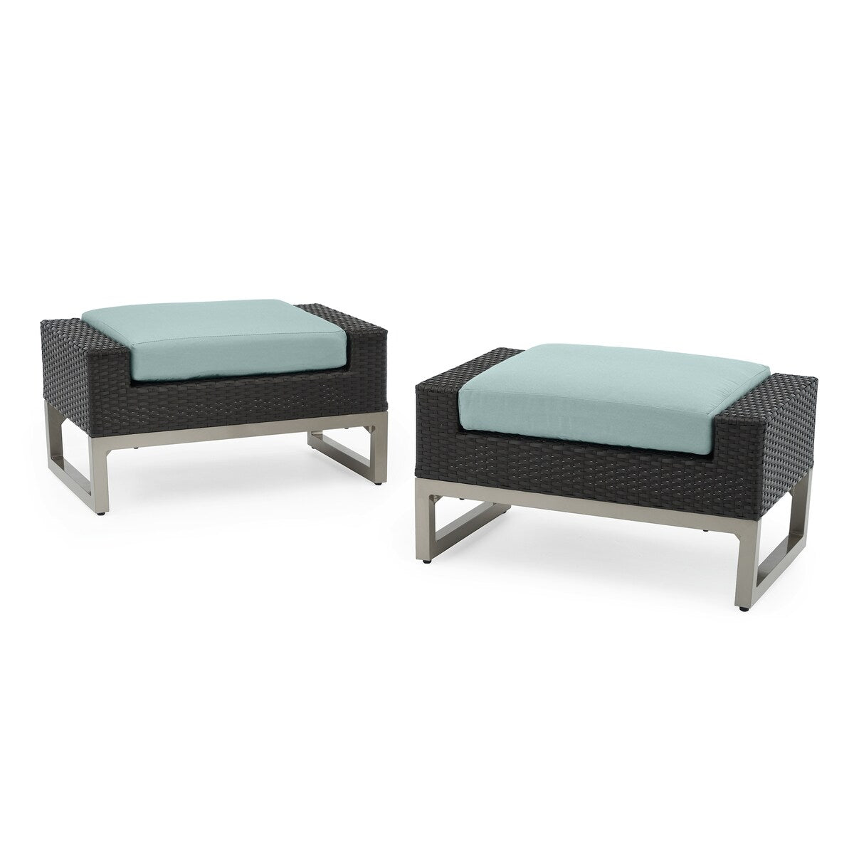 Milo Espresso 7 Piece Sunbrella Outdoor Patio Motion Fire Set
