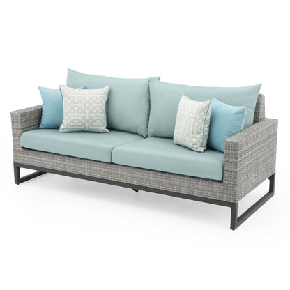 Milo Gray 7 Piece Sunbrella Outdoor Patio Motion Deep Seating Set