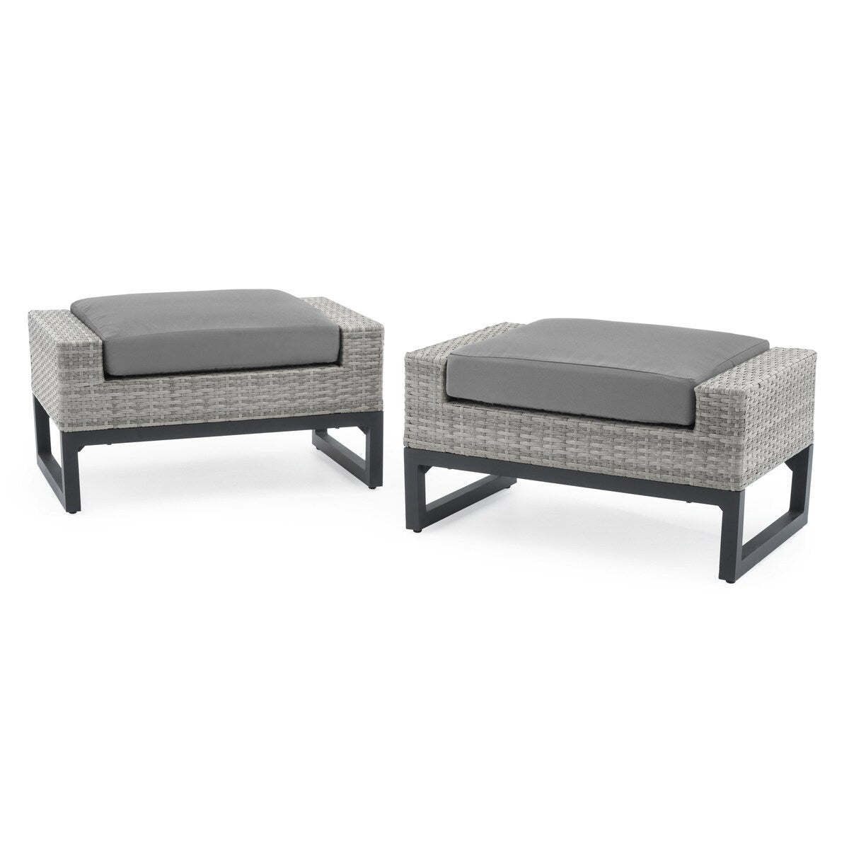 Milo Gray 7 Piece Sunbrella Outdoor Patio Motion Deep Seating Set