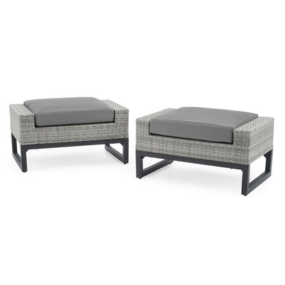 Milo Gray 7 Piece Sunbrella Outdoor Patio Motion Deep Seating Set