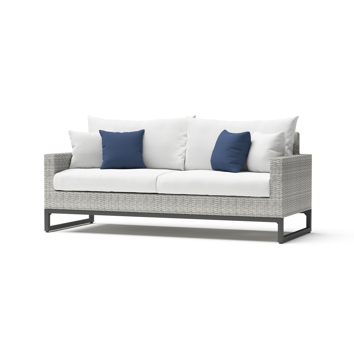 Milo Gray 7 Piece Sunbrella Outdoor Patio Motion Deep Seating Set