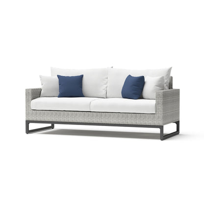 Milo Gray 7 Piece Sunbrella Outdoor Patio Motion Deep Seating Set