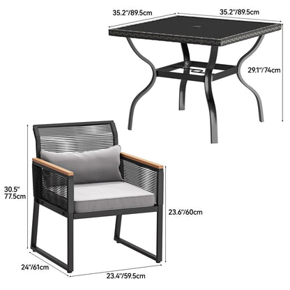 Moasis Wicker Dinner Table