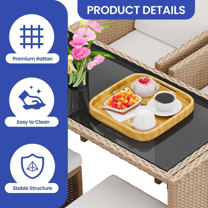 Moasis 5-Piece Outdoor Furniture Wicker Bar Set - 5PCS