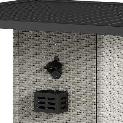 Moasis 5-Piece Wicker Patio Bar Set - 5 Pcs