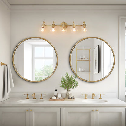 Modern 2/3/4/5-Light Bathroom Vanity Light Globe Glass Wall Sconce Minimalist Design