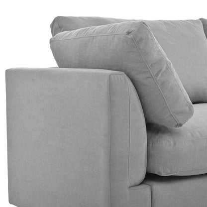 Modern 3-Seat Convertible Sectional Sofa Couch, Grey