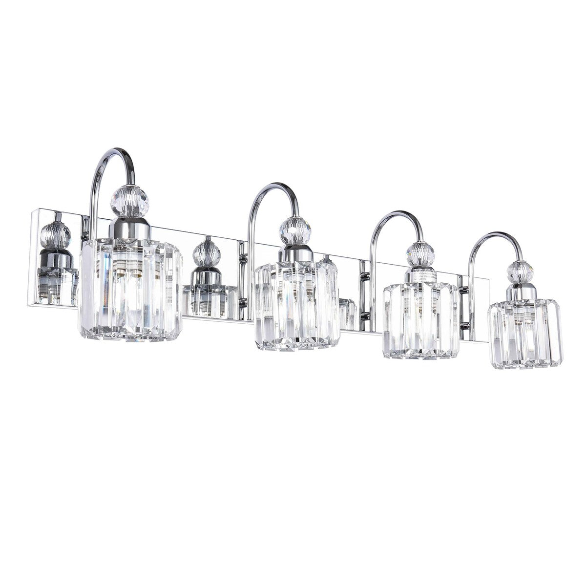 3/ 4-Light Modern Glam Crystal Dimmable Bathroom Vanity Light Linear Wall Light