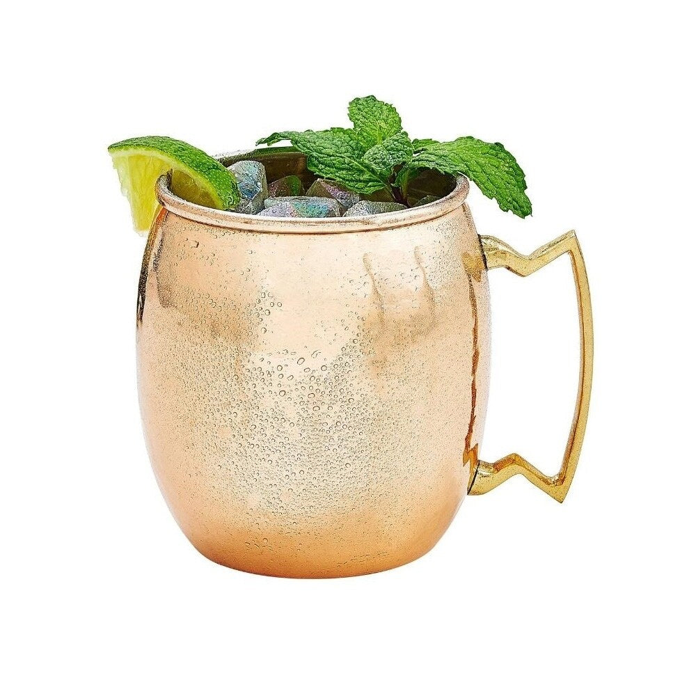 Modern Home Authentic 100 Percent Solid Copper Moscow Mule Mug - Handmade in India