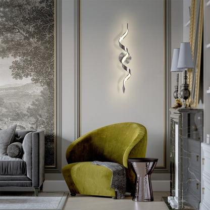 Modern Spiral Design LED Bathroom Vanity Light Dimmable Wall Light