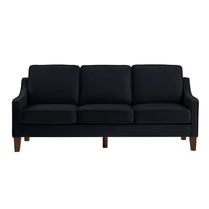 Modern Upholstered Sofa with Removable Cushions and Scooped Arms