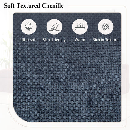 Modular Chenille Cloud Sectional Sofa with Double-Layer Cushions, Side Storage and Matching Pillows for Living Room