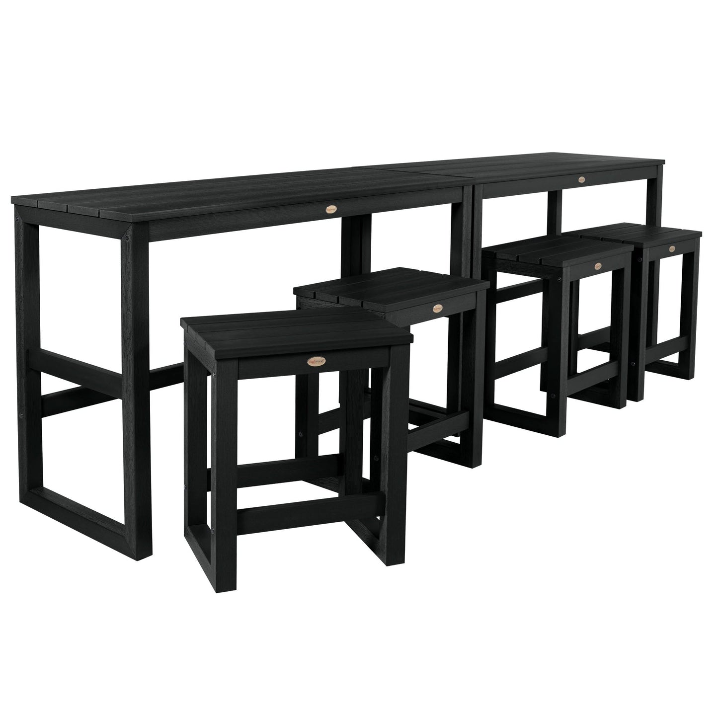 HIGHWOOD Monroe Modern Counter Height Balcony Stool/Table 6-Piece Set - N/A