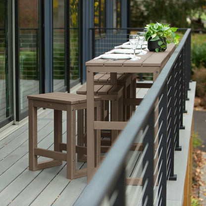 HIGHWOOD Monroe Modern Counter Height Balcony Stool/Table 6-Piece Set - N/A