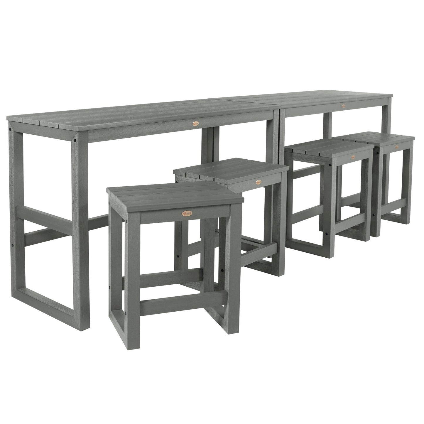 HIGHWOOD Monroe Modern Counter Height Balcony Stool/Table 6-Piece Set - N/A
