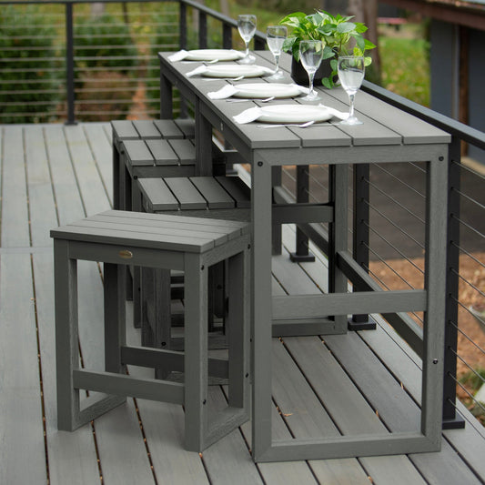 HIGHWOOD Monroe Modern Counter Height Balcony Stool/Table 6-Piece Set - N/A