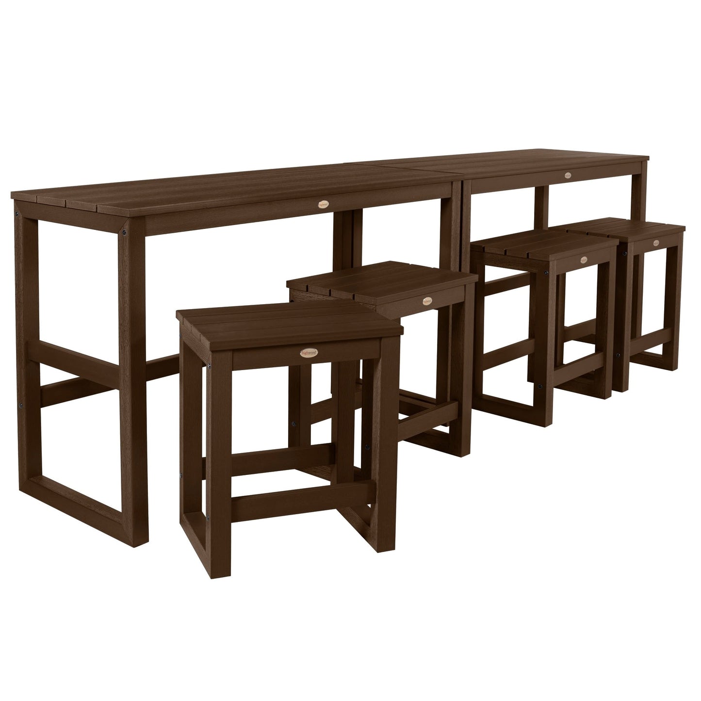 HIGHWOOD Monroe Modern Counter Height Balcony Stool/Table 6-Piece Set - N/A