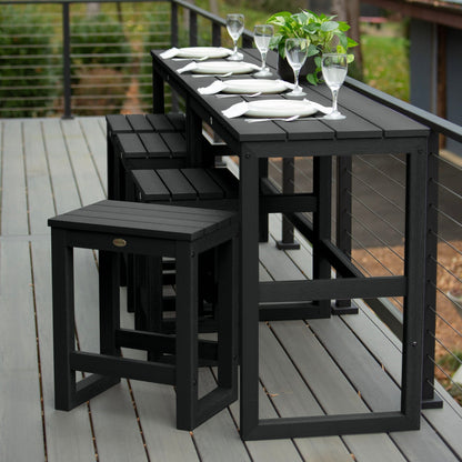 HIGHWOOD Monroe Modern Counter Height Balcony Stool/Table 6-Piece Set - N/A