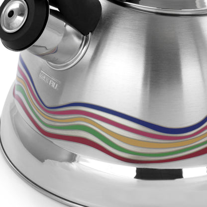 Mr. Coffee Cagliari 1.75 Quart Stainless Steel Whistling Tea Kettle
