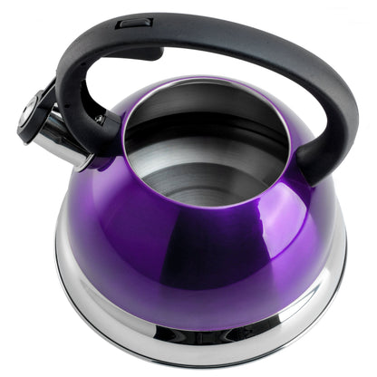 Mr. Coffee Flintshire 1.75 Quart Whistling Stovetop Tea Kettle in Purple - 1.75 Quart