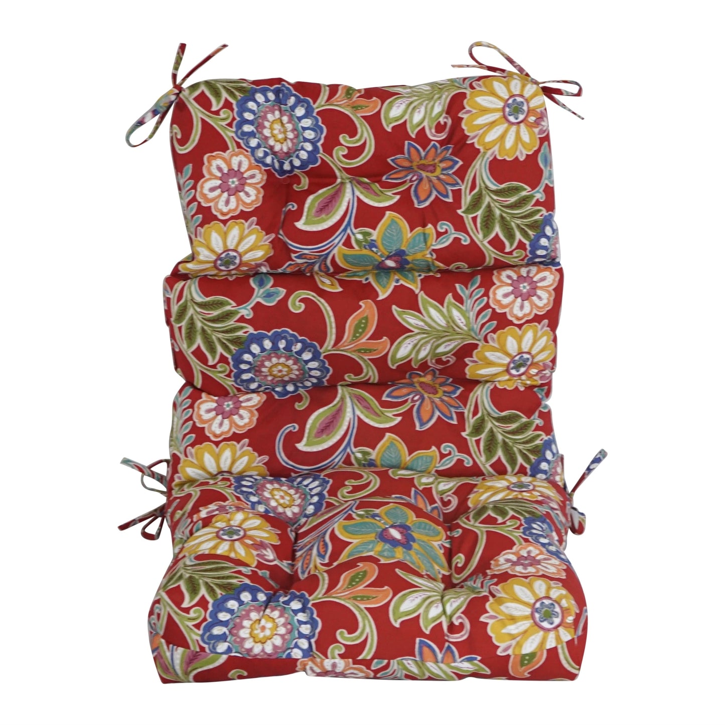 Multi-section Tufted Outdoor Seat/Back Chair Cushion (Multiple Sizes)