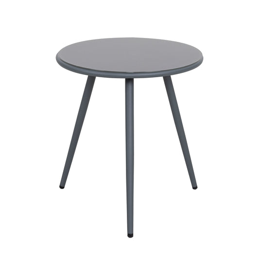 Nuu Garden 3-Piece Aluminum Outdoor Bistro Set, 1 Coffee Table and 2 Woven Rope Chairs with Seat Cushions