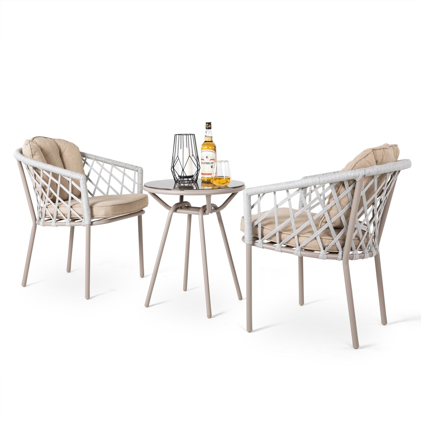 NUU GARDEN 3-piece Patio Rope Bistro Set