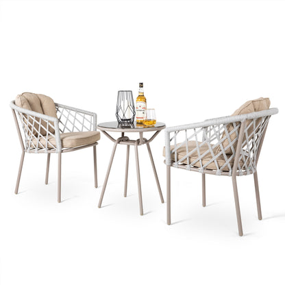NUU GARDEN 3-piece Patio Rope Bistro Set