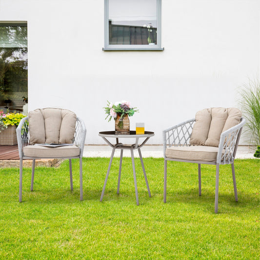NUU GARDEN 3-piece Patio Rope Bistro Set