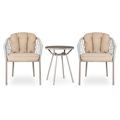 NUU GARDEN 3-piece Patio Rope Bistro Set