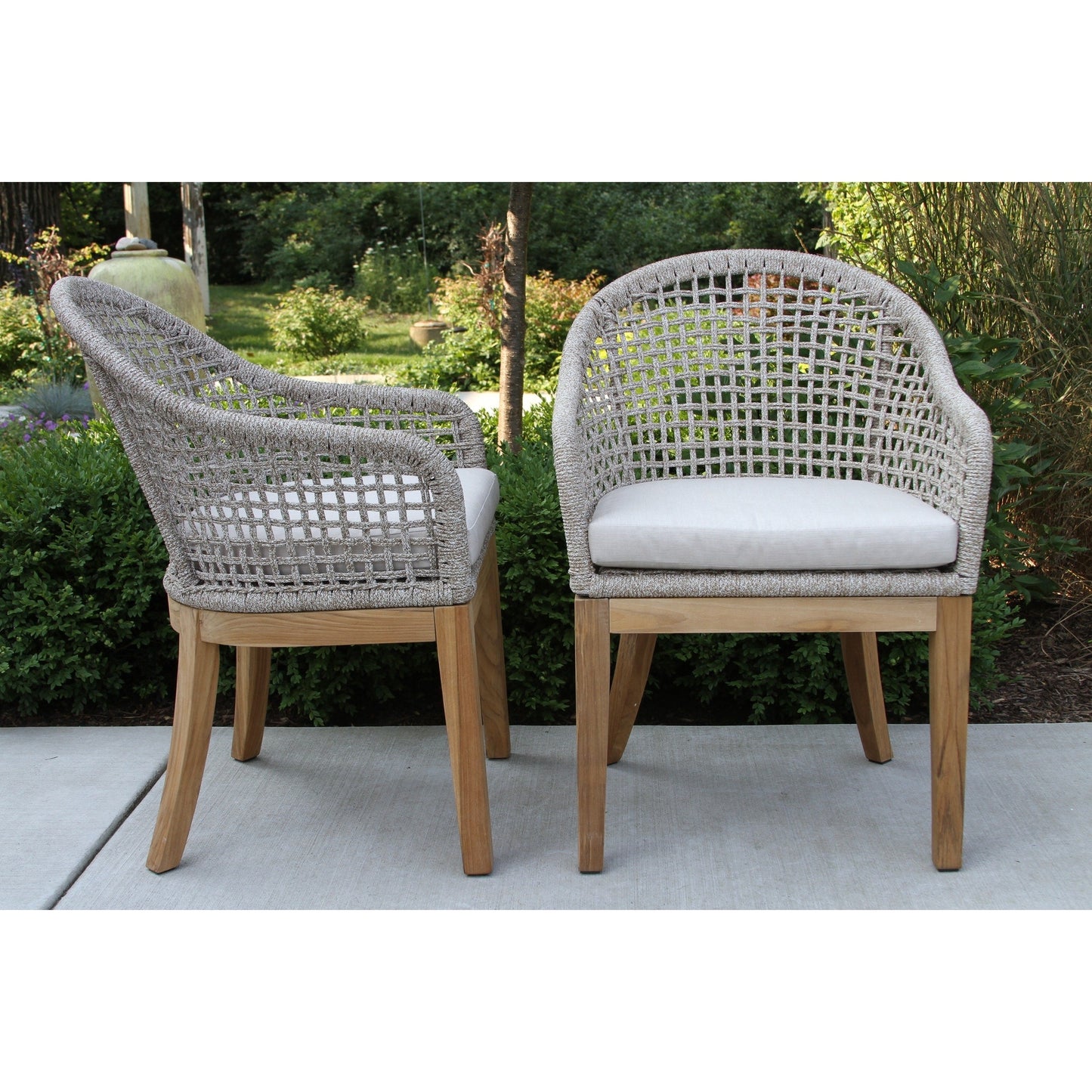 Nadine 7 pc. Teak Dining Set with Rope Chairs