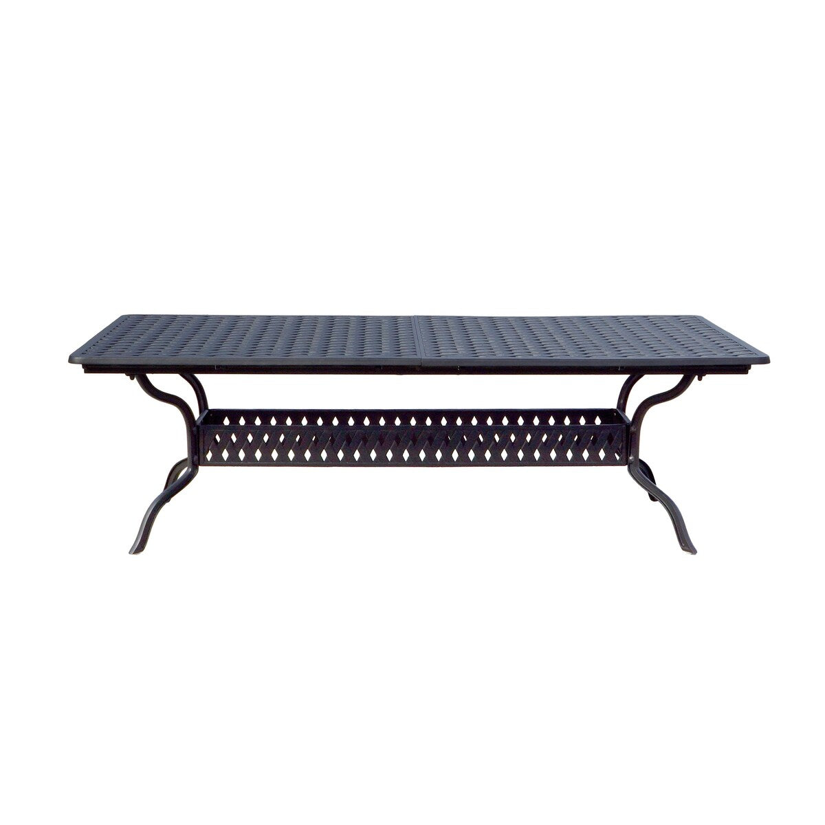 Nassau 11-Piece Patio Dining Set (with 2 Swivel Rockers) and 42 x 92 / 42 x 120'' Rectangular Extension Dining Table