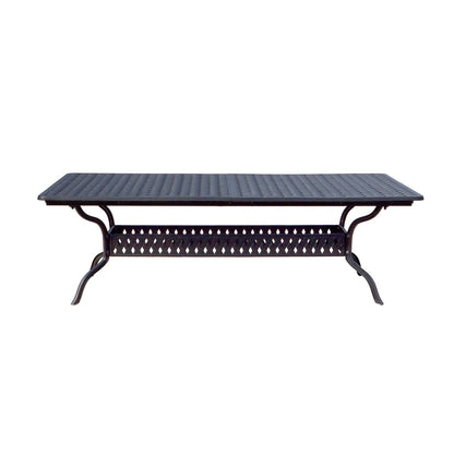 Nassau 11-Piece Patio Dining Set (with 2 Swivel Rockers) and 42 x 92 / 42 x 120'' Rectangular Extension Dining Table