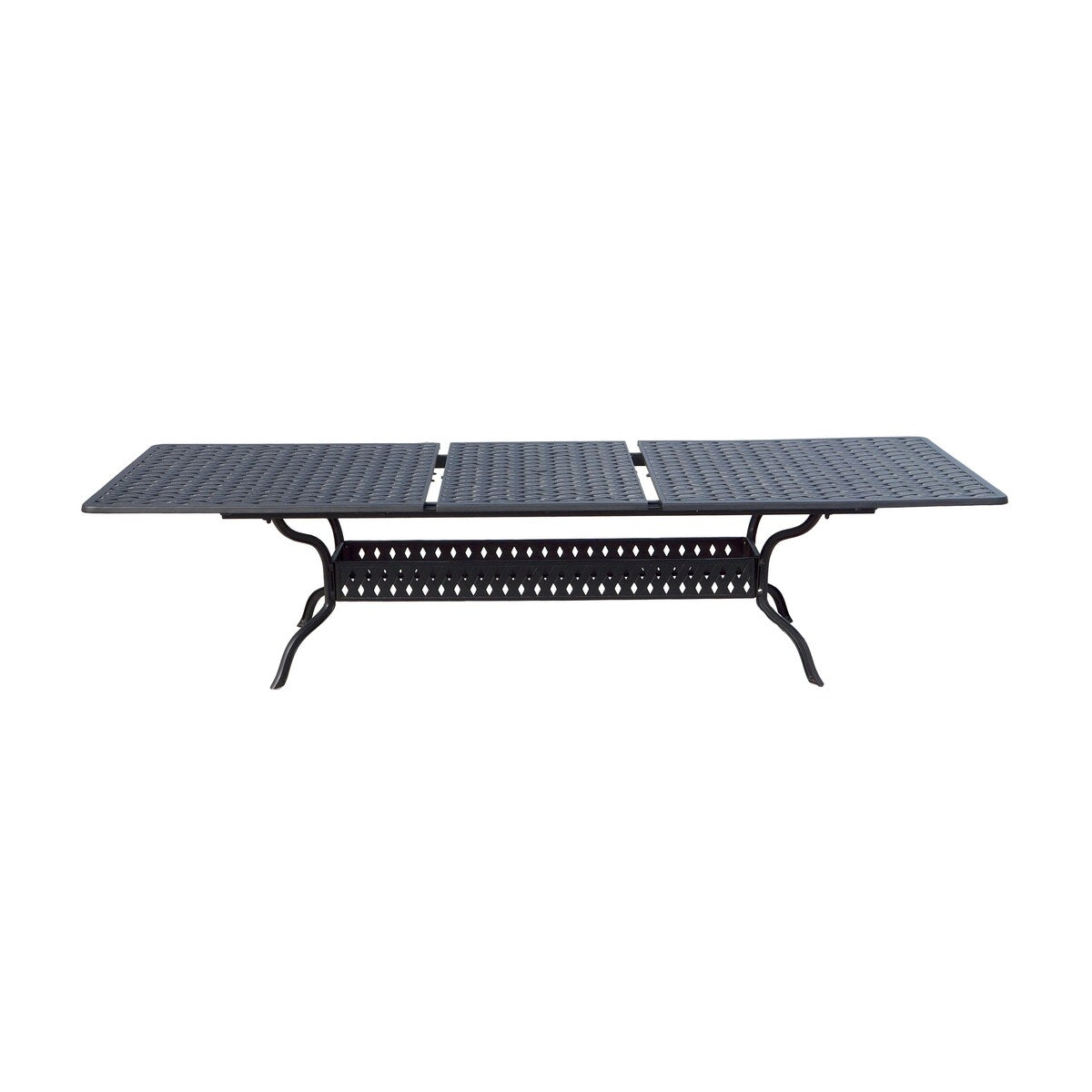 Nassau 11-Piece Patio Dining Set (with 2 Swivel Rockers) and 42 x 92 / 42 x 120'' Rectangular Extension Dining Table