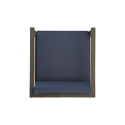 Newbury Outdoor Acacia Wood Club Chairs with Cushions (Set of 2) by Christopher Knight Home