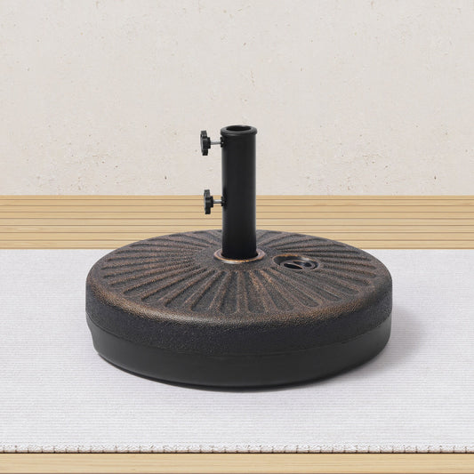 Newport 55-lb Fillable Round Patio Market Umbrella Base Stand - N/A
