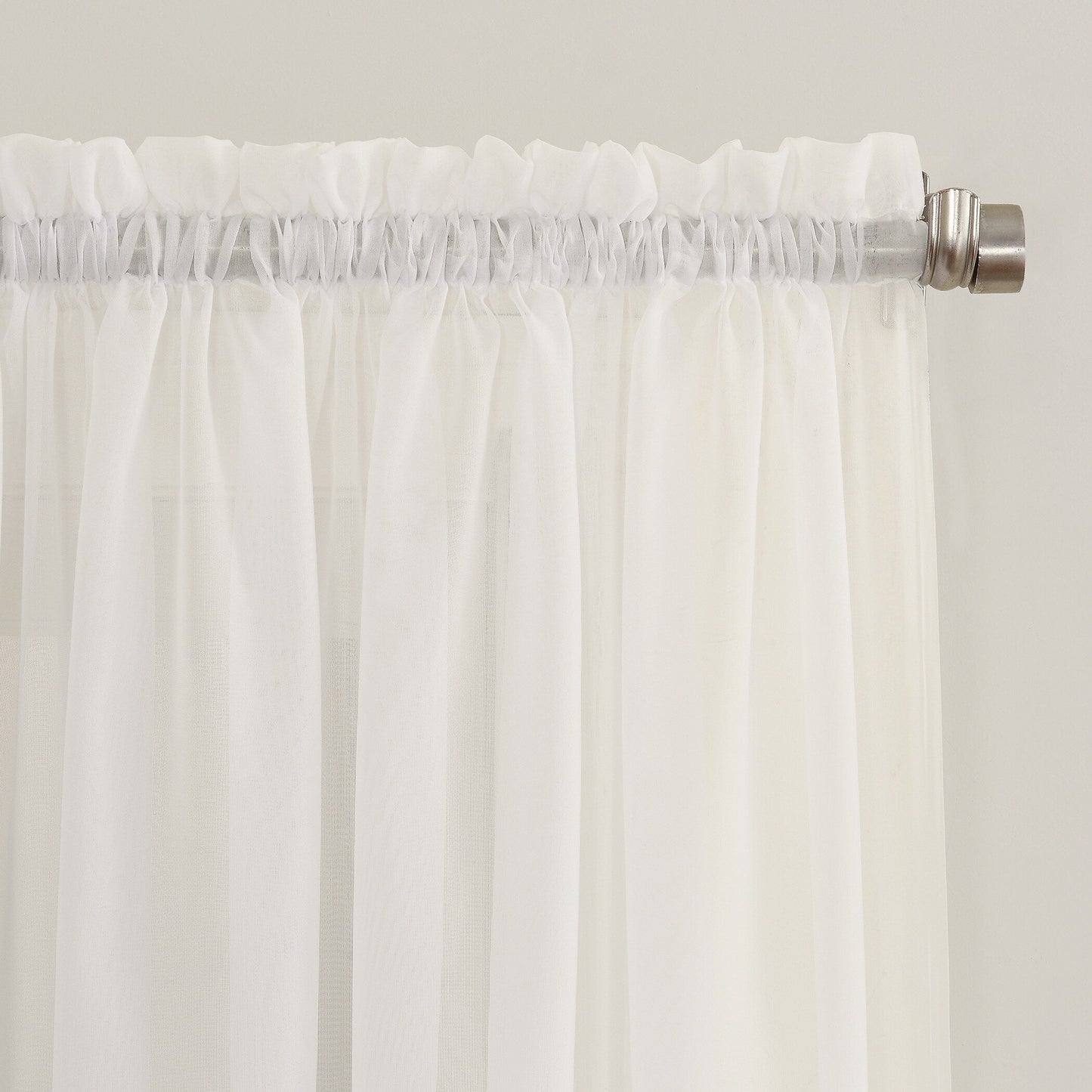No. 918 Erica Crushed Voile Sheer Rod Pocket 1-Piece Curtain Panel, Single Panel