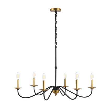 34.75 6-Light Iron LED Chandelier, by JONATHAN Y