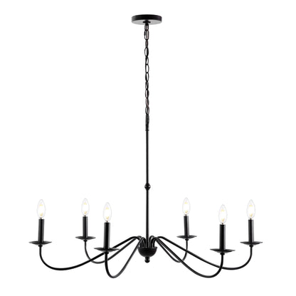 34.75 6-Light Iron LED Chandelier, by JONATHAN Y